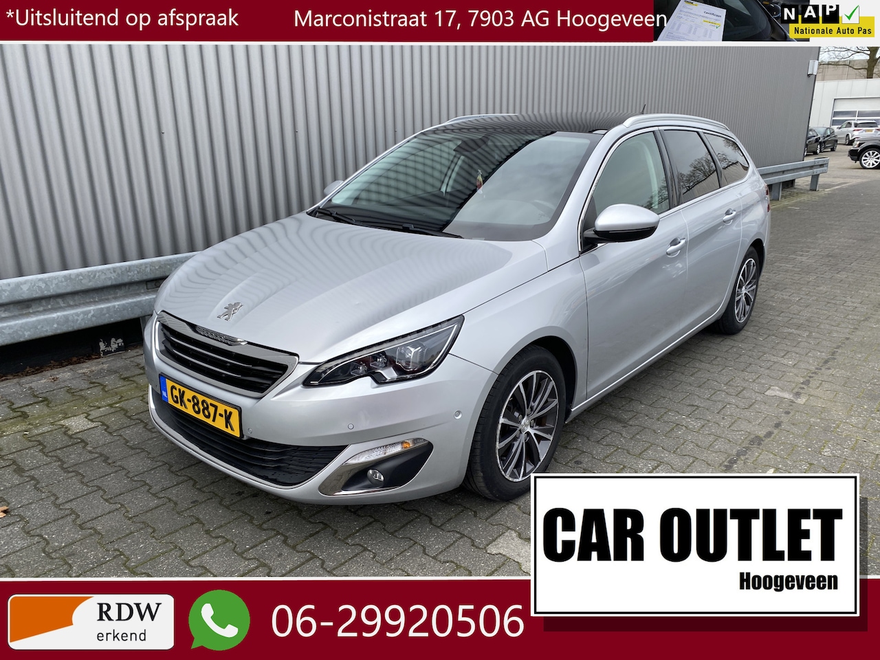 Peugeot 308 SW - 1.2 e-THP Allure Clima, Navi, CC, Pano, PDC & Cam, LM, Afn.Trekh, nw. APK – Inruil Mogelij - AutoWereld.nl