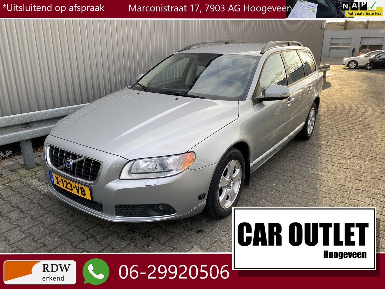Volvo V70 - 2.0F Leer/Stof, Stoelvw, 189Dkm. Clima, Carkit, CC, PDC, LM, Trekh,  nw. APK – Inruil Moge - AutoWereld.nl