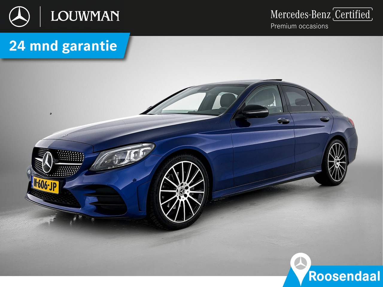 Mercedes-Benz C-klasse - 180 AMG Nightpakket | Panoramadak | Burmester® | 360° Camera | Alarm | Sfeerverlichting | - AutoWereld.nl