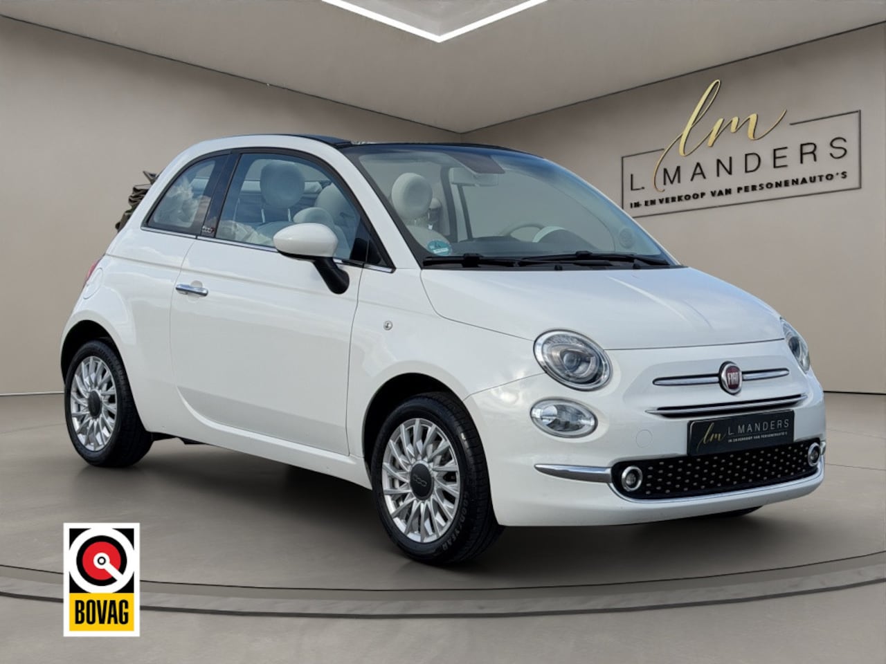 Fiat 500 C - 1.2 Lounge 2019 WIT | Cabriolet | Display | PDC - AutoWereld.nl