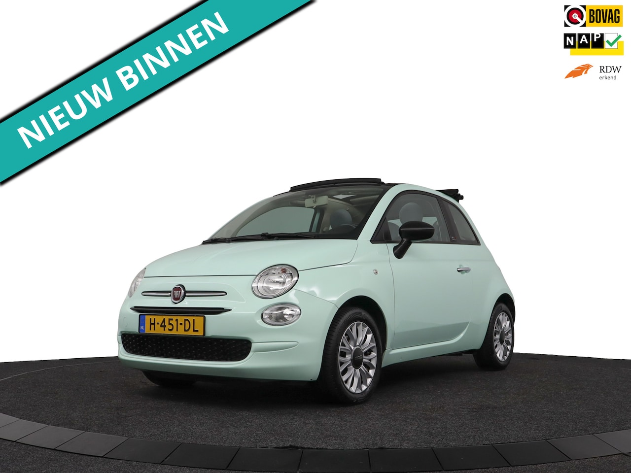 Fiat 500 C - 0.9 TwinAir Turbo Young Navi/Airco/DAB/NAP/1e eigenaar/LM-velgen - AutoWereld.nl