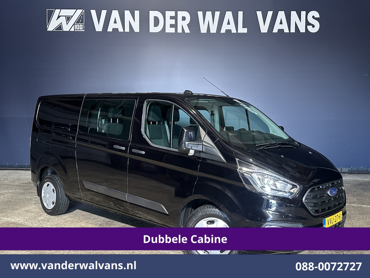 Ford Transit Custom - 2.0 TDCI 130pk Automaat L2H1 Dubbele Cabine Euro6 Airco | 6-Zits | Navigatie | Cruisecontr - AutoWereld.nl
