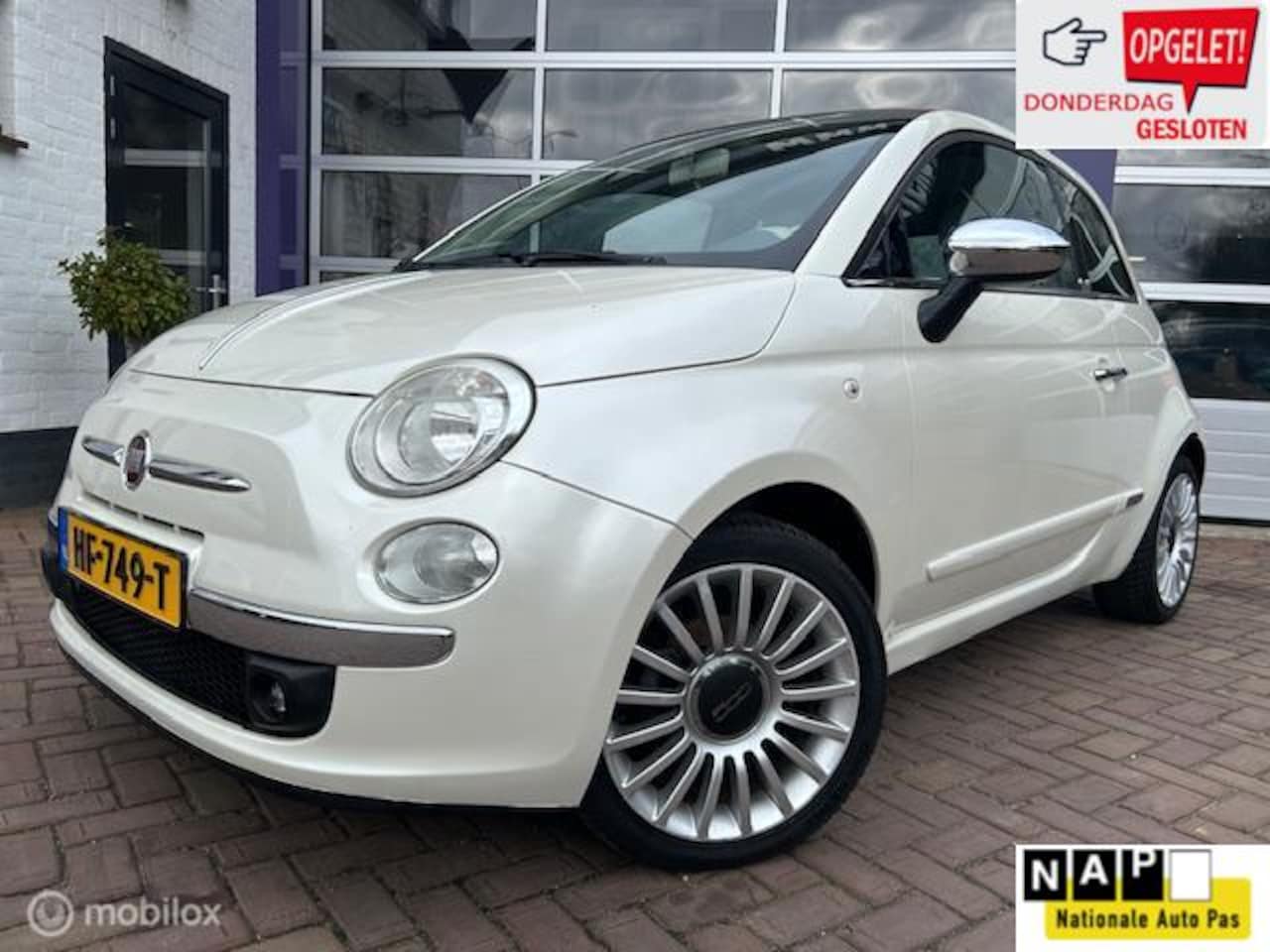 Fiat 500 - 1.2 Sport * CABRIO TOP * AIRCO * PARELMOER LAK * - AutoWereld.nl