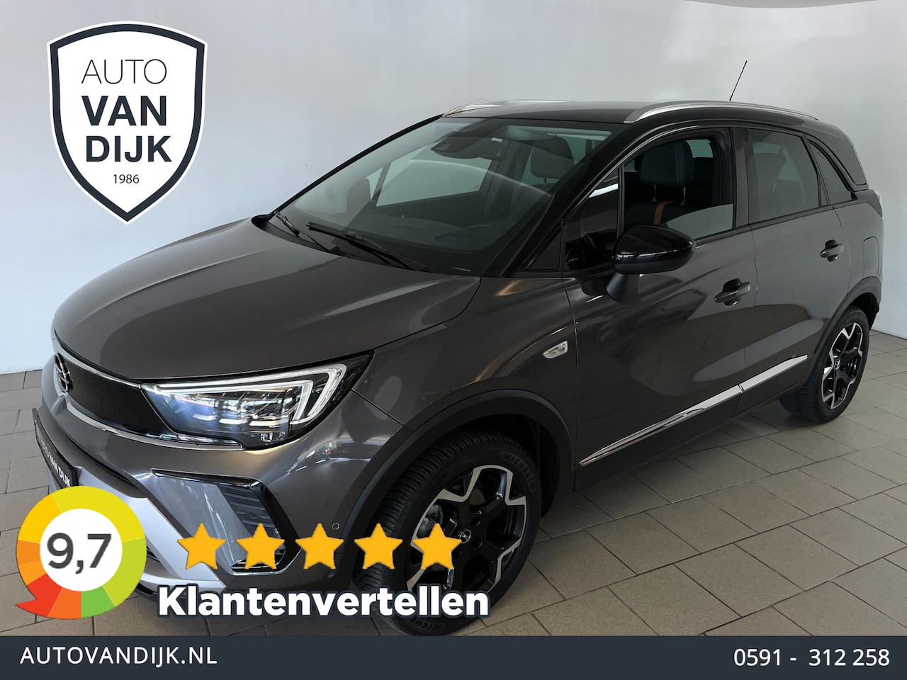 Opel Crossland - 1.2 Turbo Elegance 130PK AUTOMAAT AIRCO NAVI CRUISE CAMERA ALCANTARA HEAD UP STOELVERW TRE - AutoWereld.nl