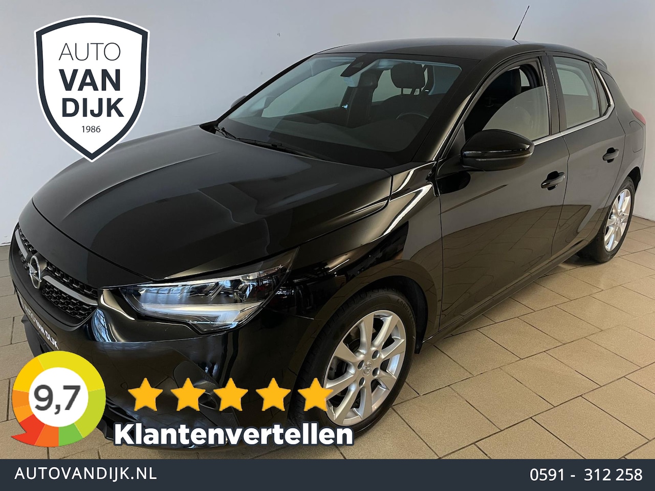 Opel Corsa - 1.2 Elegance 100PK AUTOMAAT AIRCO CRUISE NAVI VIA APP APPLE CARPLAY VELGEN ZEER NETTE AUTO - AutoWereld.nl