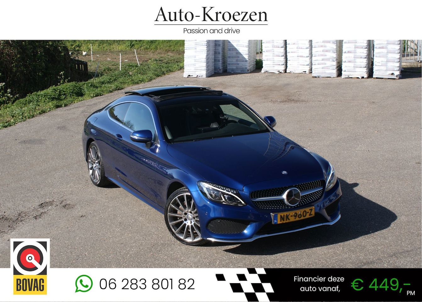 Mercedes-Benz C-klasse Coupé - 180 ///AMG Pakket | Pano | Camera | Burmester | Volledig onderhouden | - AutoWereld.nl