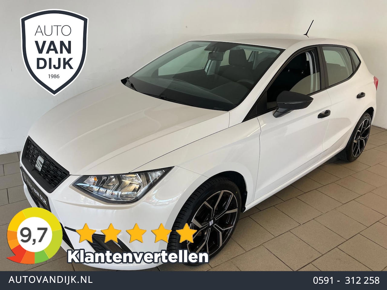 SEAT Ibiza - 1.0 MPI Reference AIRCO NAVI VIA APP CRUISE BT ELEK RAMEN CENT VERG VELGEN 17INCH 5DRS NW - AutoWereld.nl