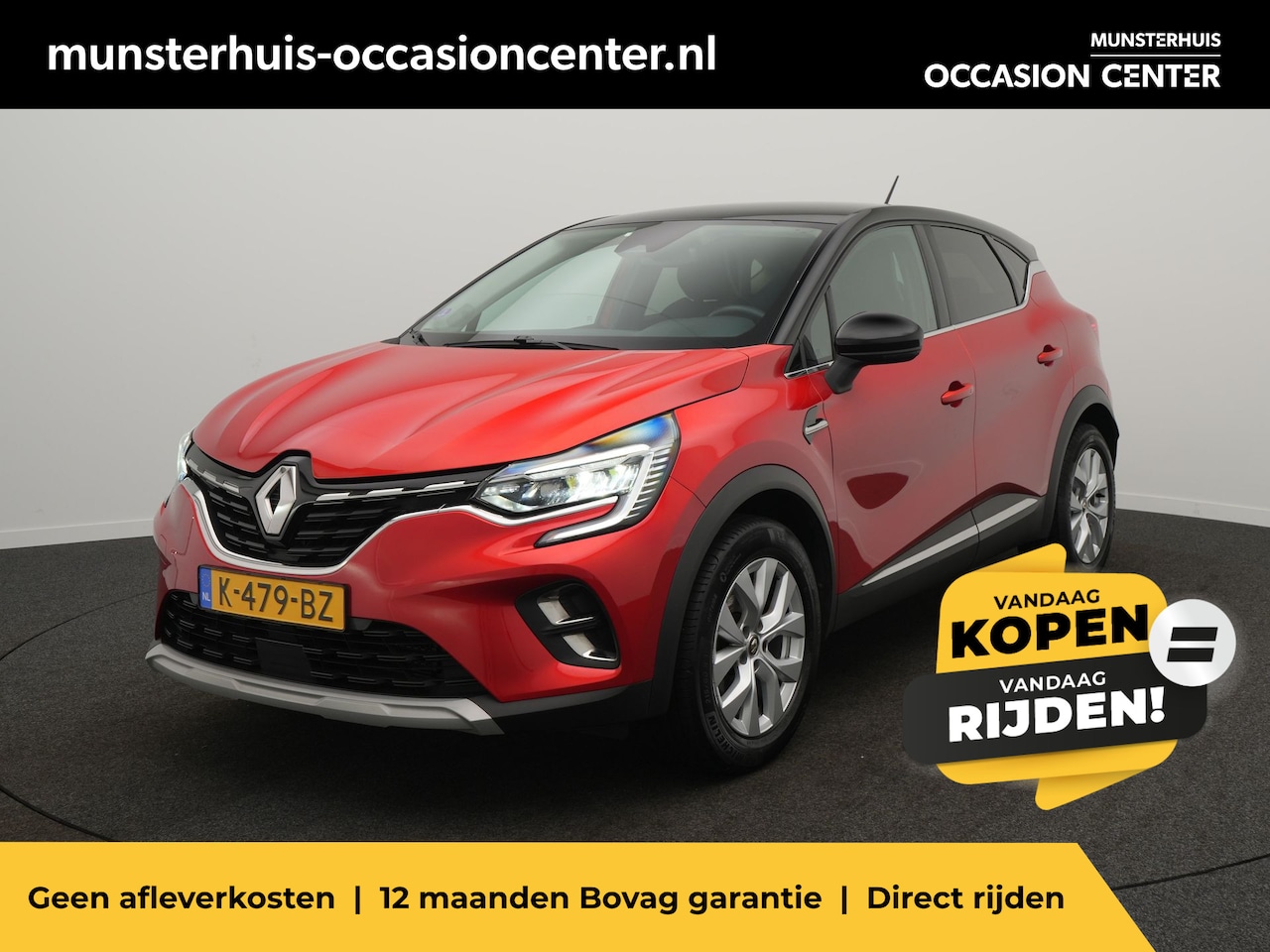 Renault Captur - TCe 100 Intens - Occasion Lease vanaf €519 p/m - RIJKLAARPRIJS - Navigatie - Parkeersensor - AutoWereld.nl