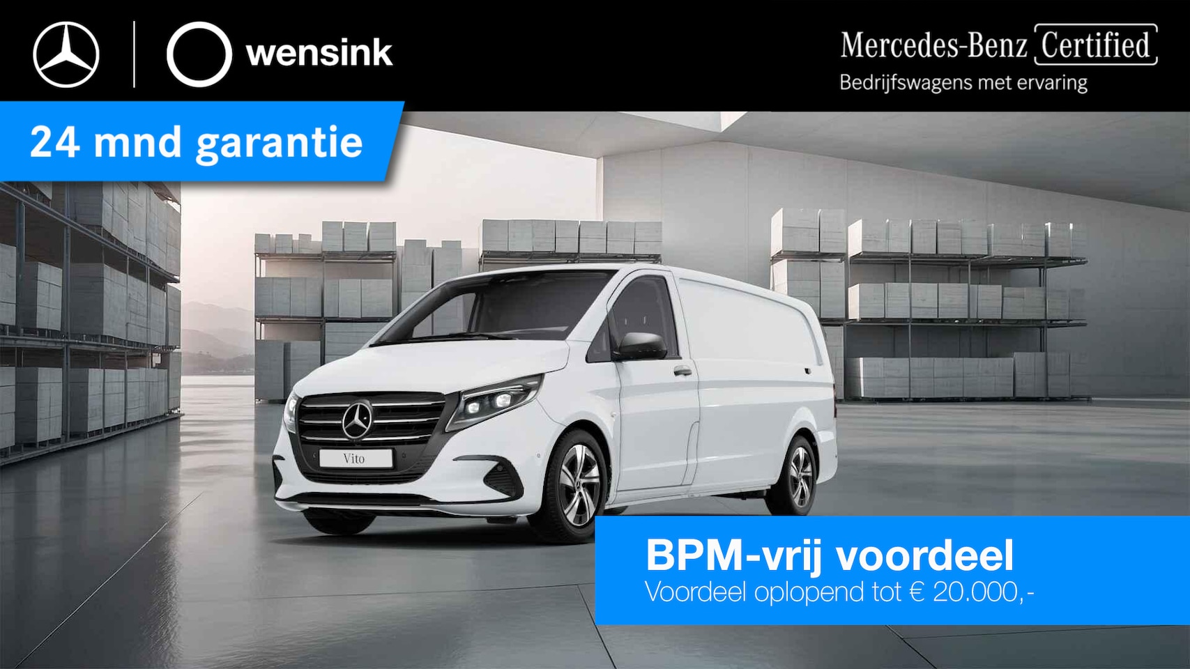 Mercedes-Benz Vito - 116 CDI L3 Select | Stoelverwarming | Trekhaak 2.500kg | 3 zits | Parkeersensoren Voor + A - AutoWereld.nl