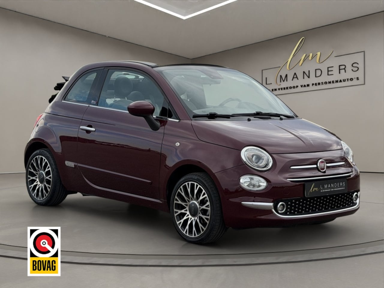 Fiat 500 C - 1.2 Star 2019 BORDEAUX | Cabrio | Apple CarPlay | Airco - AutoWereld.nl
