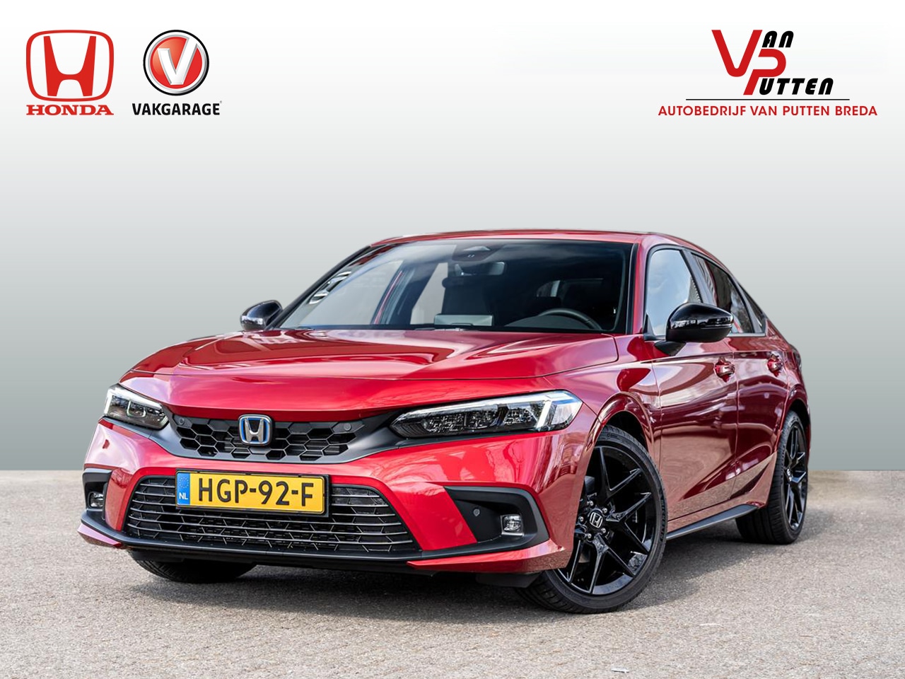 Honda Civic - 2.0 Full Hybrid Sport | NL auto | Premium Crystal Red Metallic | All In prijs | Navi | PDC - AutoWereld.nl