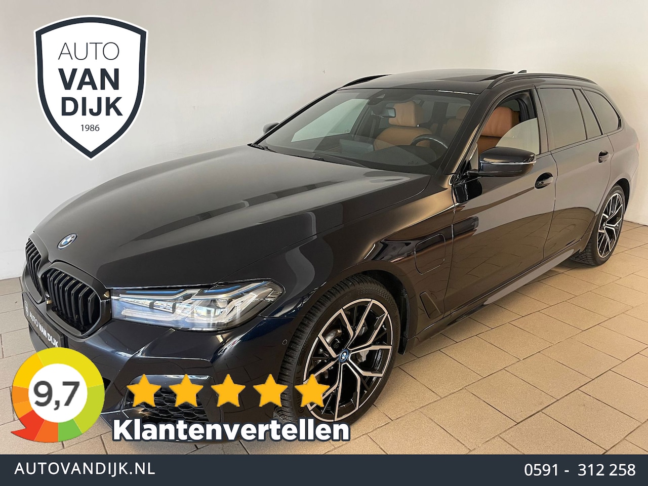 BMW 5-serie Touring - 530e Business Edition Plus AUTOMAAT AIRCO NAVI CRUISE PANO LEDER VELGEN CAMERA NIEUWSTAAT - AutoWereld.nl