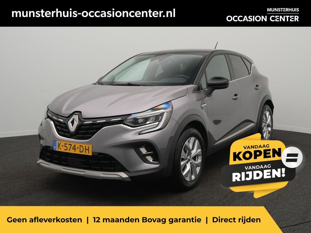 Renault Captur - TCe 100 Intens - Occasion Lease vanaf €529 p/m - RIJKLAARPRIJS - Cruise Control - Trekhaak - AutoWereld.nl