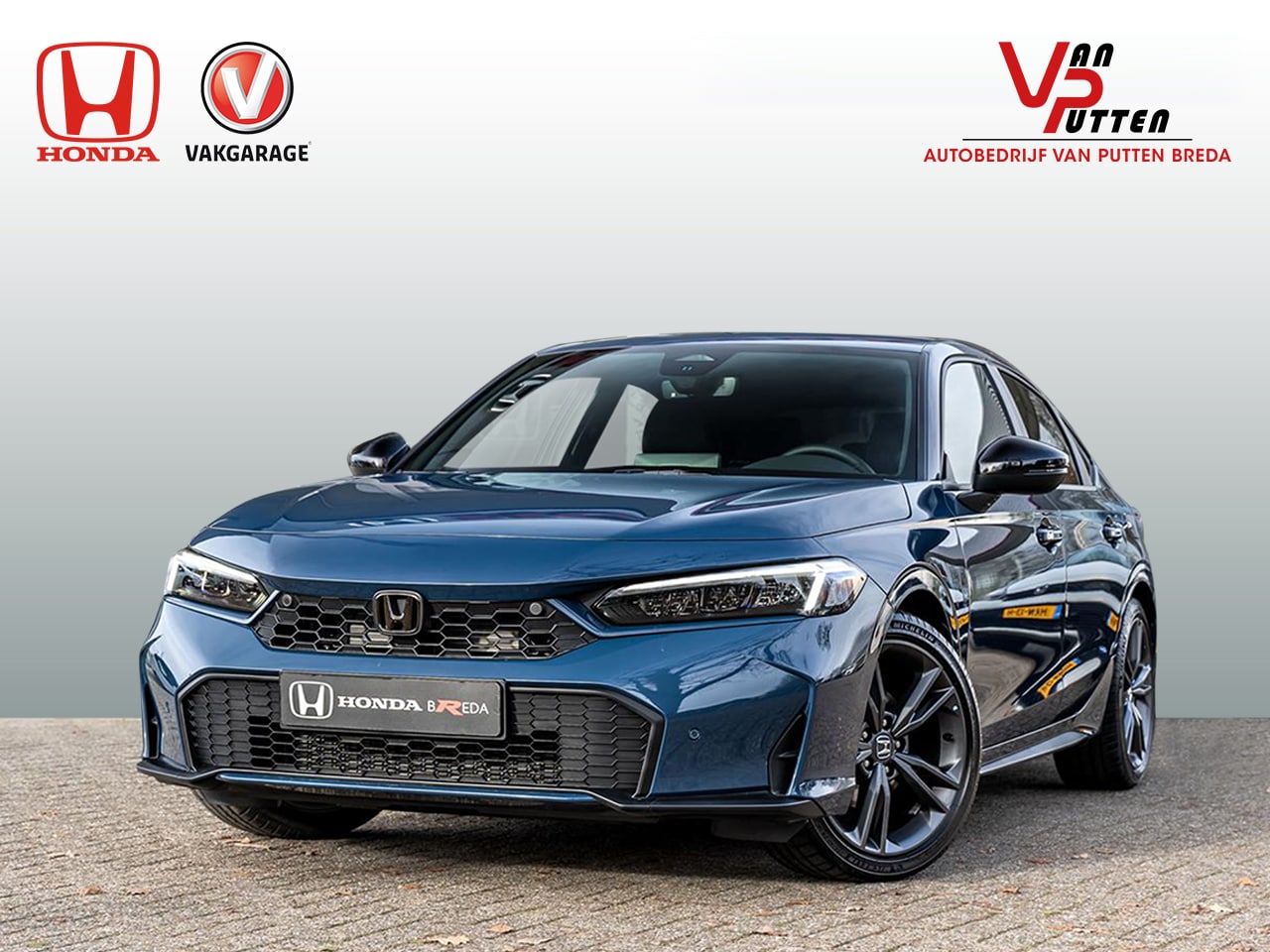 Honda Civic - 2.0 Full Hybrid Sport | NL auto l 8 jaar garantie | Seabed Blue Pearl | All In prijs | Nav - AutoWereld.nl