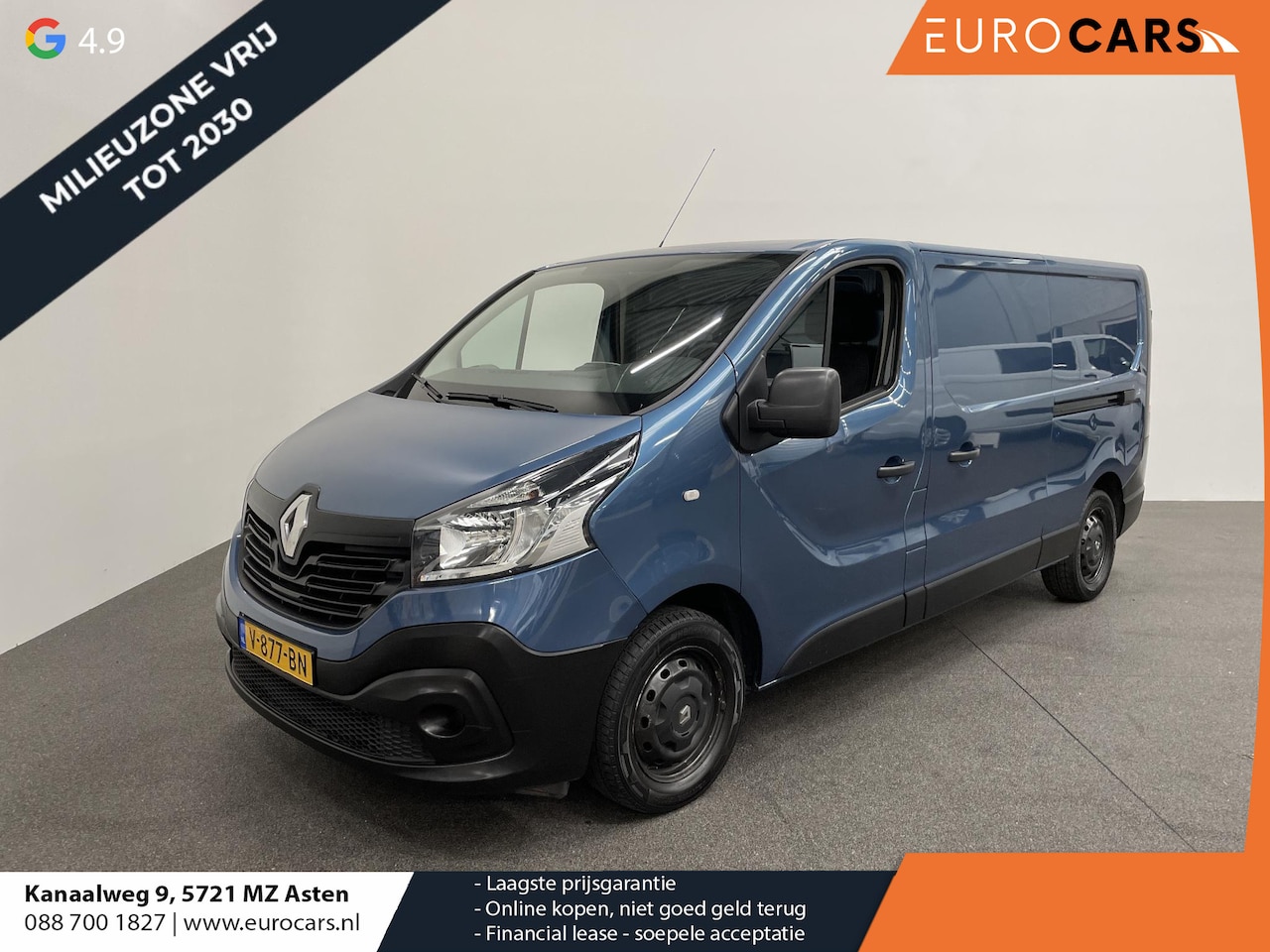 Renault Trafic - 1.6 dCi T29 L2H1 Comfort Airco Navi Cruise Control 2 X schuifdeur Trekhaak PDC achter APK - AutoWereld.nl