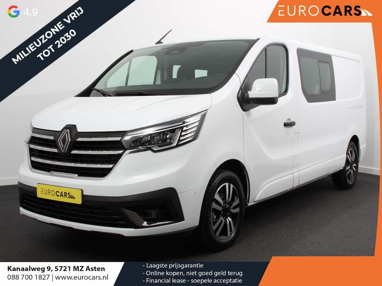 Renault Trafic - 2.0 Blue dC1 150 EDC T29 L2H1 Extra Dubbele Cabine Navigatie  Airco  Lichtmetalen velgen - AutoWereld.nl