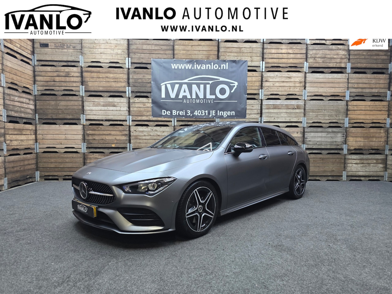 Mercedes-Benz CLA-klasse Shooting Brake - 200 Business Solution AMG MATT GRIJS Pano Camera Sfeer Navi LM - AutoWereld.nl