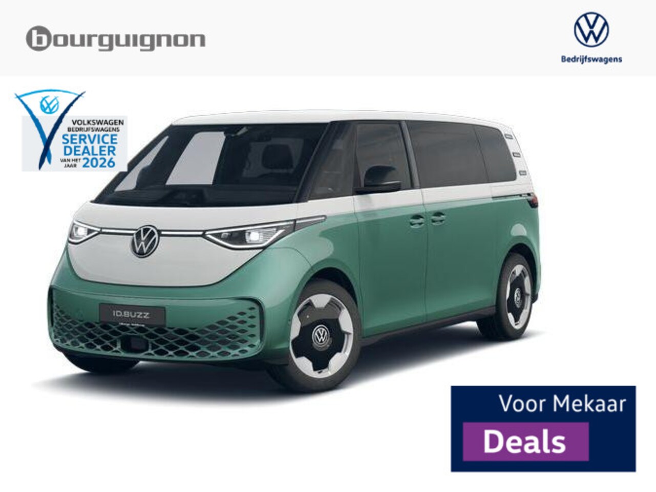 Volkswagen ID. Buzz - Bedrijfswagens Pro Bulli Limited L2 210 kW (286 pk) 86 kWh RWD | 7-zits | Trekhaak | Stock - AutoWereld.nl