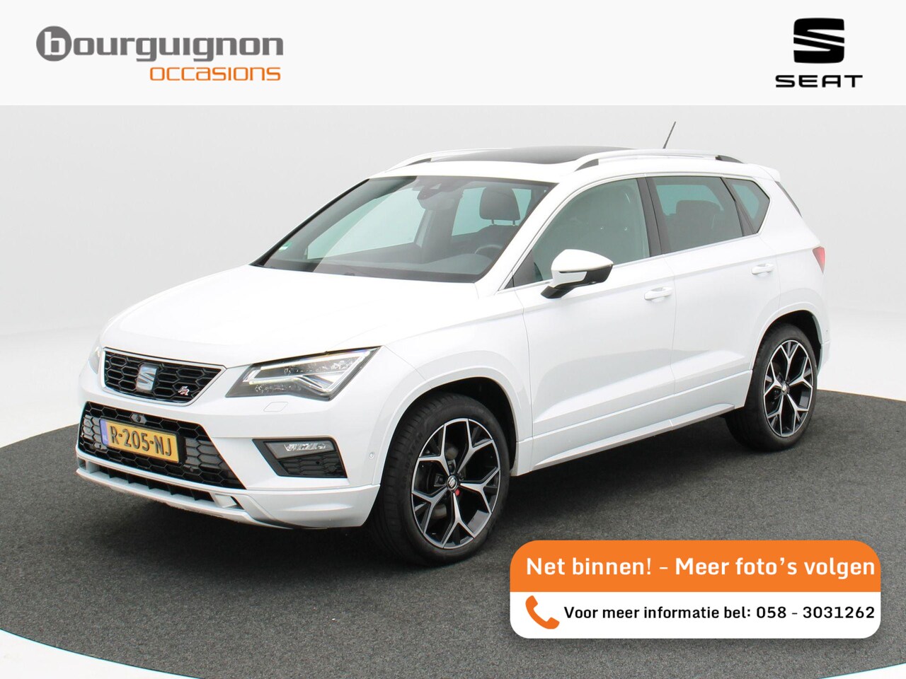 SEAT Ateca - 2.0 TSi 190 Pk Automaat FR 4DRIVE | Trekhaak | 360° Camera | Panorama dak | Cruise Control - AutoWereld.nl