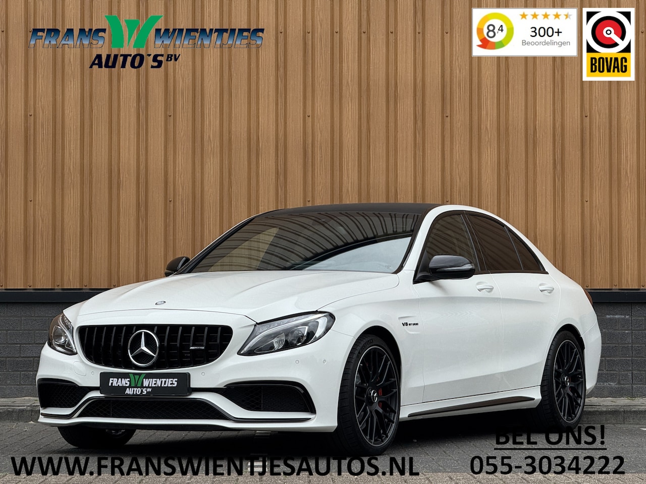 Mercedes-Benz C-klasse - AMG 63 | 19" Lichtmetaal | Camera | LED | Leder | Cruise Control | Airconditioning | Parke - AutoWereld.nl
