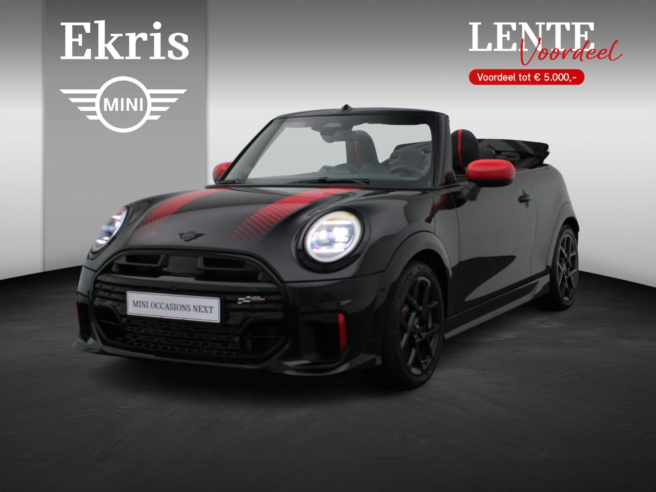 MINI Cabrio - John Cooper Works Pakket XL + Stuurwielrand Verwarmd + Comfort Access + Windscherm + Elekt - AutoWereld.nl
