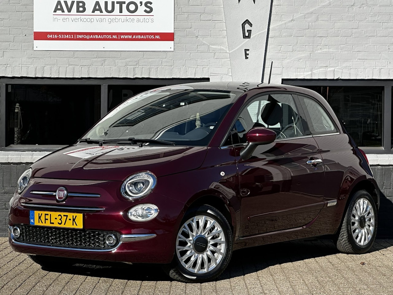 Fiat 500 - 1.2 Lounge Clima Cruise Panoramadak PDC - AutoWereld.nl