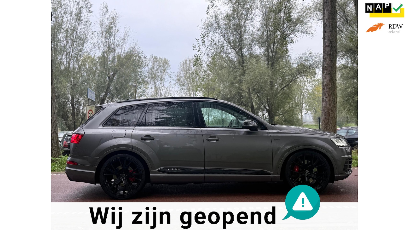Audi SQ7 - 4.0 TDI quattro Pro Line + PANO!RS ZETEL!MAT GRIJS!BOMVOLL! - AutoWereld.nl