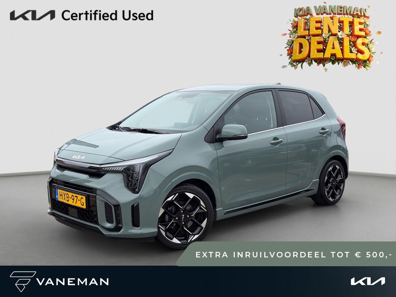 Kia Picanto - 1.0 DPI GT-Line | Tot € 500,- extra inruil tijdens dit Paasweekend! | Open Dak | LED | Led - AutoWereld.nl