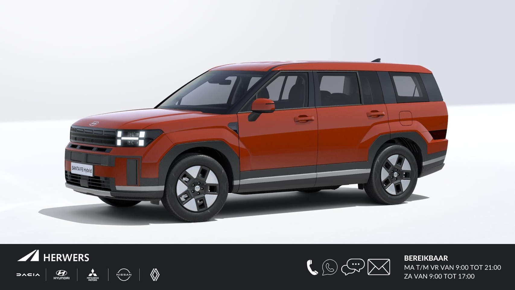 Hyundai Santa Fe - 1.6 T-GDI HEV Comfort 7p. /Incl. €2500,- inruilvoordeel / Navigatie / Apple & Android carp - AutoWereld.nl