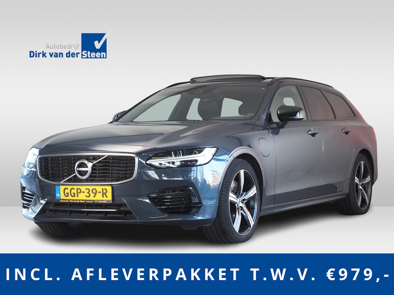 Volvo V90 - 2.0 T8 AWD Plug-in Hybrid R-Design | Luchtvering | Stoelventilatie | Massagestoelen | Pano - AutoWereld.nl