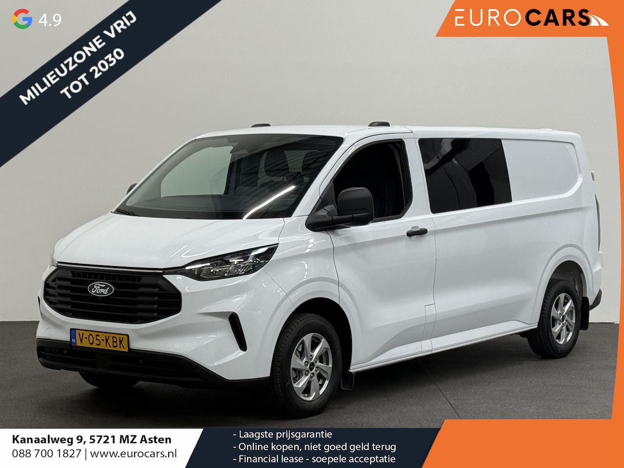 Ford Transit Custom - 300 2.0 TDCI L2H1 Trend NM Automaat Dubbele Cabine Airco Cruise Navi PDC Camera Carplay - AutoWereld.nl