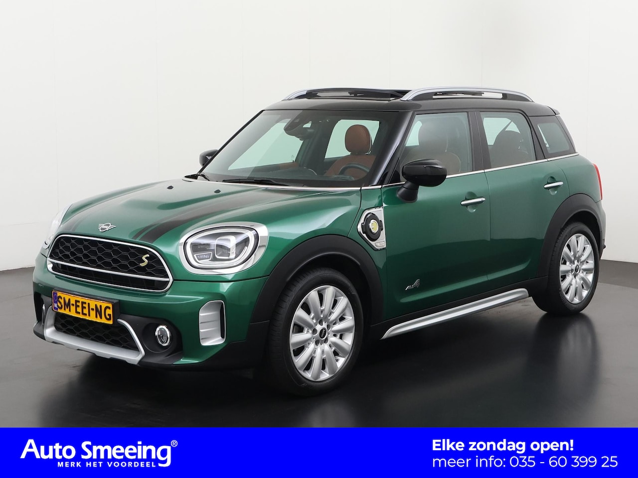 MINI Countryman - Mini 1.5 Cooper S E ALL4 Chili | Panoramadak | Bruin Leder | Head Up | Zondag Open! - AutoWereld.nl