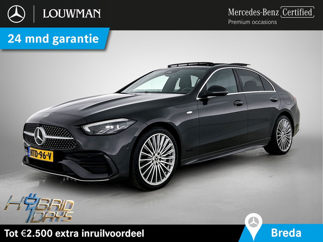 Mercedes-Benz C-klasse - 300 e Business Solution AMG AMG Line | Night Pakket | Panoramadak | 19 Inch AMG Velgen | M - AutoWereld.nl