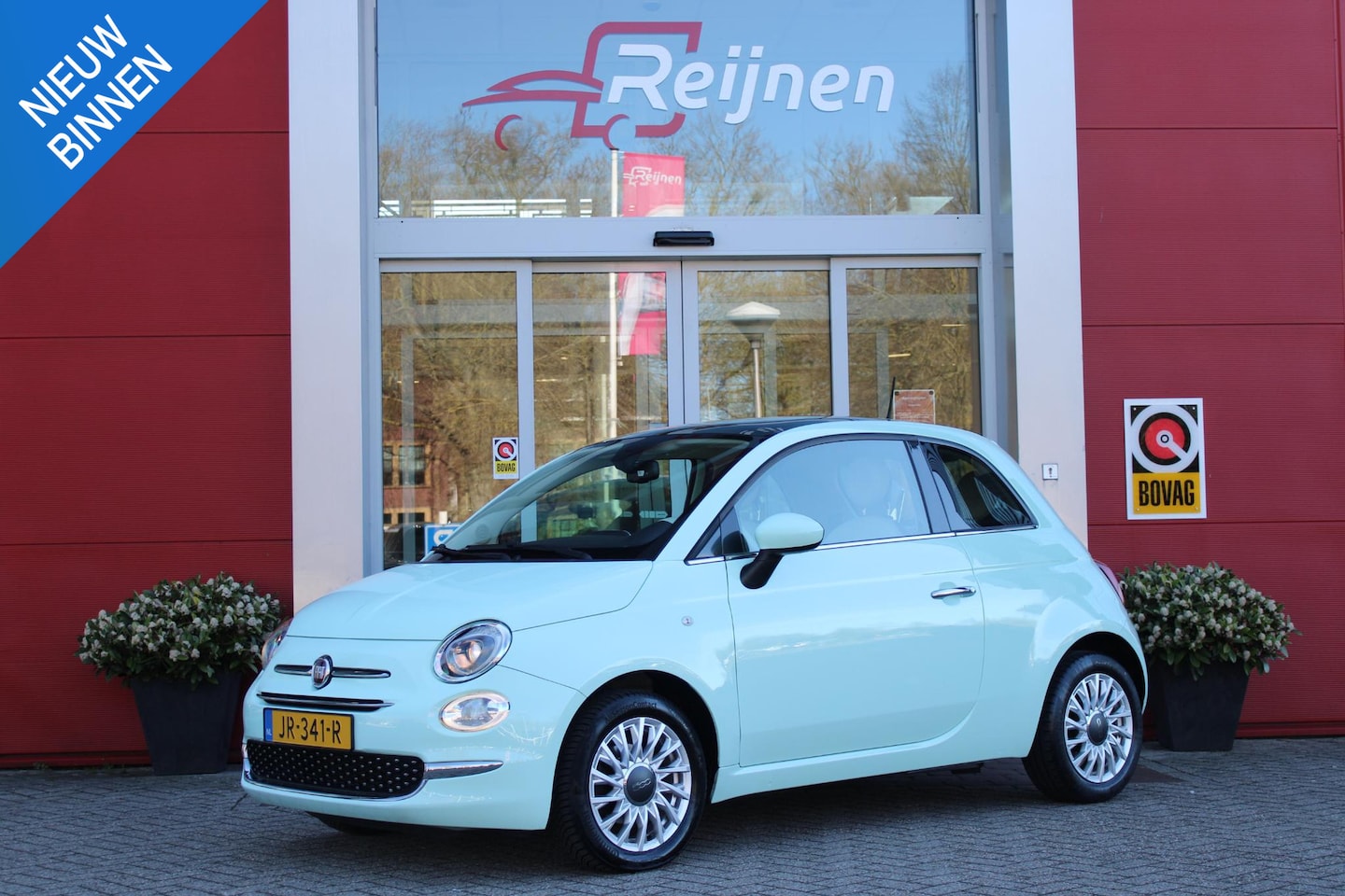 Fiat 500 - 1.2 69PK LOUNGE | PANORAMA DAK | NAVIGATIE | AUTOMATISCHE AIRCO | HALF LEDEREN BEKLEDING | - AutoWereld.nl