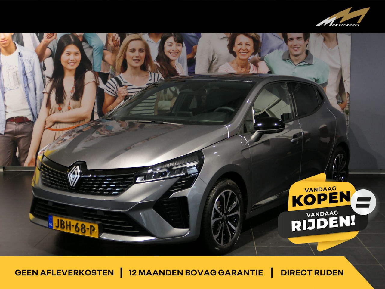 Renault Clio - 1.6 E-Tech Full Hybrid 145 techno - Occasion Lease vanaf €429 p/m - Groot scherm - Stoel e - AutoWereld.nl