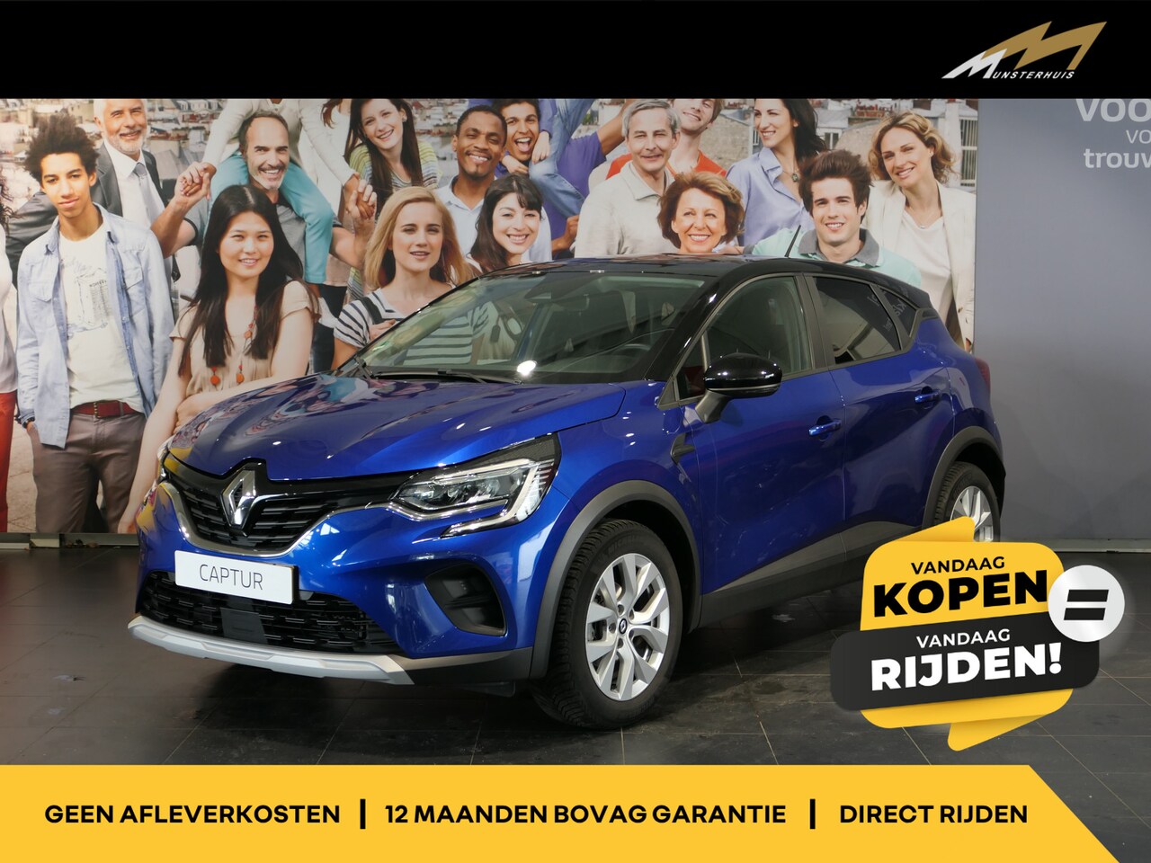 Renault Captur - 1.0 TCe 90 evolution - Occasion Lease vanaf €374 p/m - Clima - Getint glas - 17" LMV - reg - AutoWereld.nl