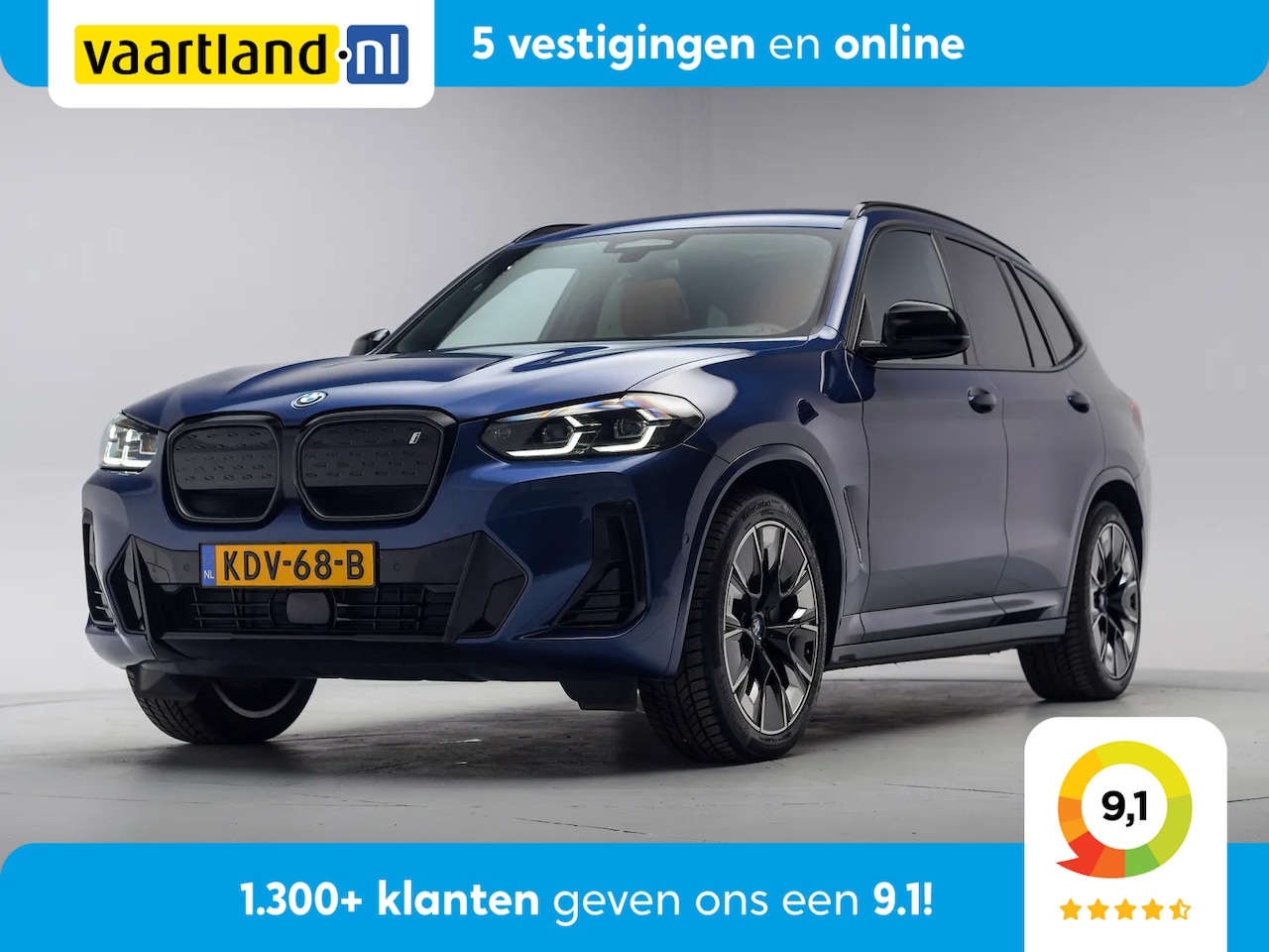 BMW iX3 - 80 kWh M Sport Shadow 3-Fase [ Panorama Leder Live-cockpit Prof. Camera ] - AutoWereld.nl