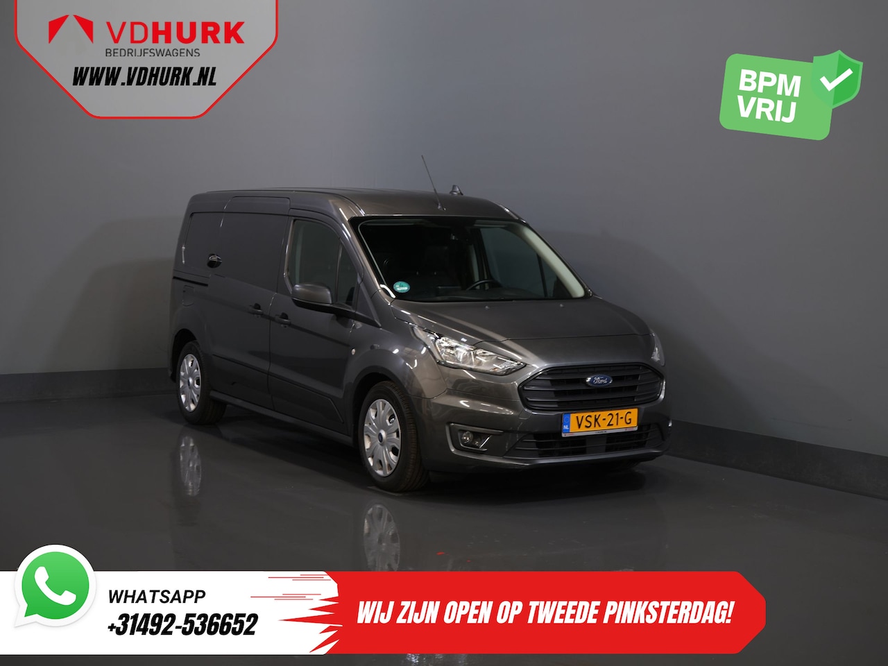 Ford Transit Connect - 1.5 TDCI 100 pk Trend L2 BPM VRIJ! DB Riem V.V/ Carplay/ Camera/ Airco/ Navi/ PDC/ Trekhaa - AutoWereld.nl