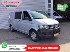 Volkswagen Transporter - 2.0 TDI 150 pk L2 DC Dubbel Cabine EXPORT 2.5t Trekverm./ Airco/ Camera/ Cruise/ 16”LMV/ T