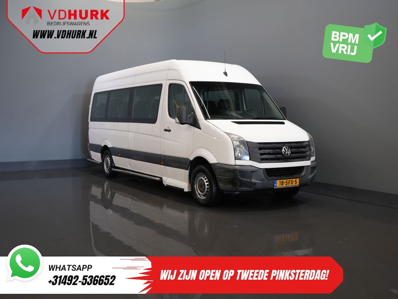 Volkswagen Crafter - 35 2.0 TDI L3H2 EXPORT ONLY! €9.559 Incl.BTW BPM VRIJ! Rolstoellift/ 9 Pers/ 9P/ Sidebars/ - AutoWereld.nl