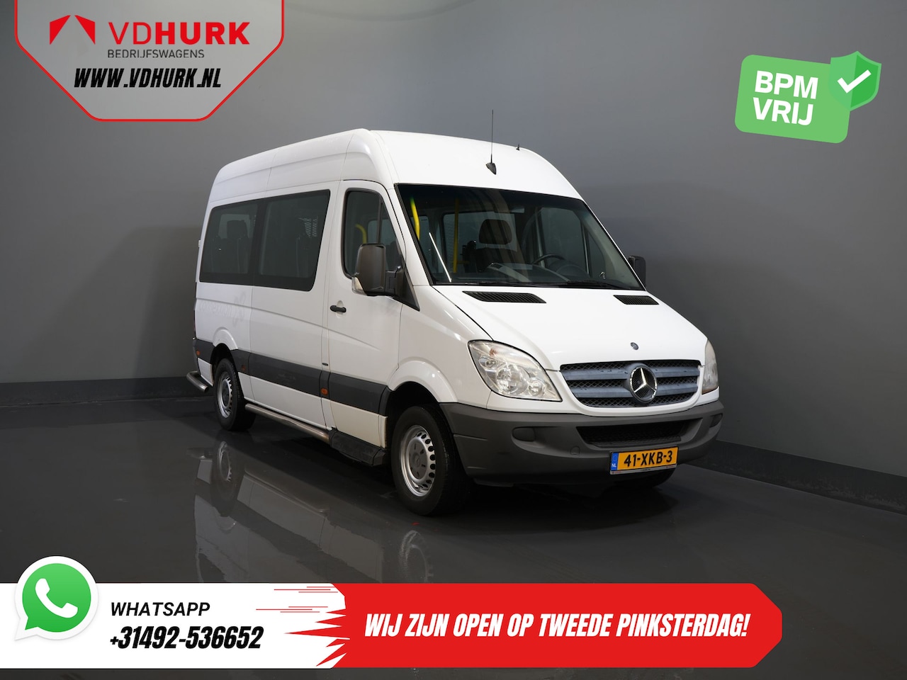 Mercedes-Benz Sprinter - 313 2.2 CDI L2H2 € 9.922 Incl. BTW EXPORT Combi/ 9 Persoons/ Kombi/ 9P/ Airco/ Rolstoellif - AutoWereld.nl