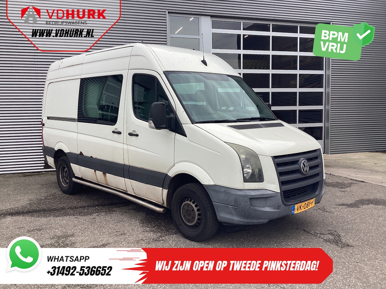 Volkswagen Crafter - 50 2.5 TDI Aut. L2H2 DC Dubbel Cabine EXPORT 5 cil/ 3.5t Trekverm./ Airco/ 6 Pers./ 270Gr. - AutoWereld.nl