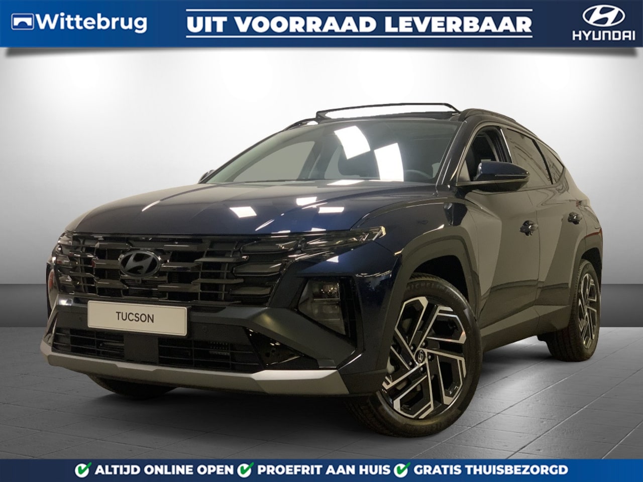 Hyundai Tucson - 1.6 T-GDI PHEV Premium Sky 4WD Plug-In Hybride met Panorama Schuifdak, Lederen bekleding, - AutoWereld.nl