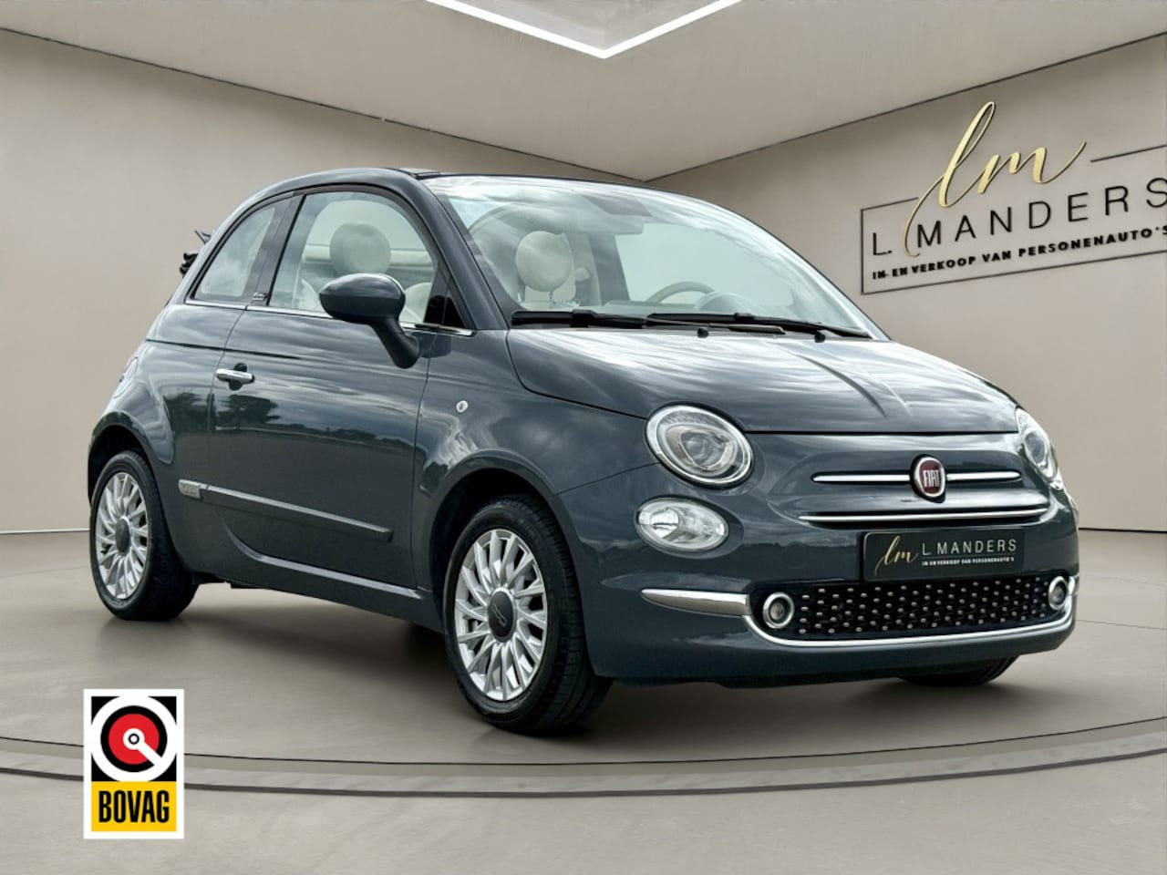 Fiat 500 C - 1.2 Lounge 2019 GRIJS | Cabrio | Navigatie | Airco - AutoWereld.nl