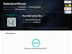 Hyundai IONIQ - Comfort EV, SOH waarde 99, 7 %, achteruitrijcamera, navigatie, vele opties, Origineel NL a