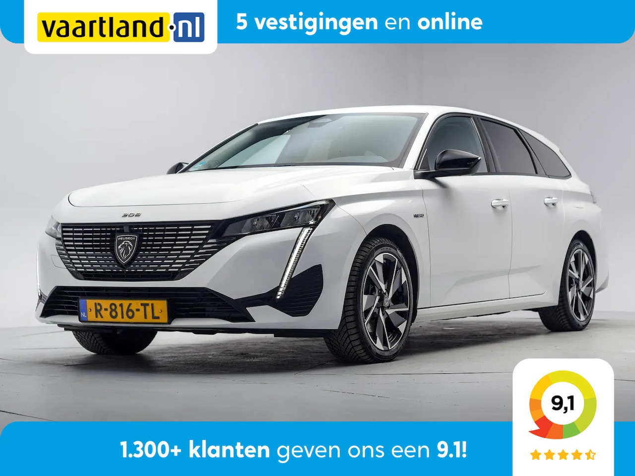 Peugeot 308 SW - 1.6 Hybrid Allure Pack Business [ LED Half-leder Navi Camera ] - AutoWereld.nl
