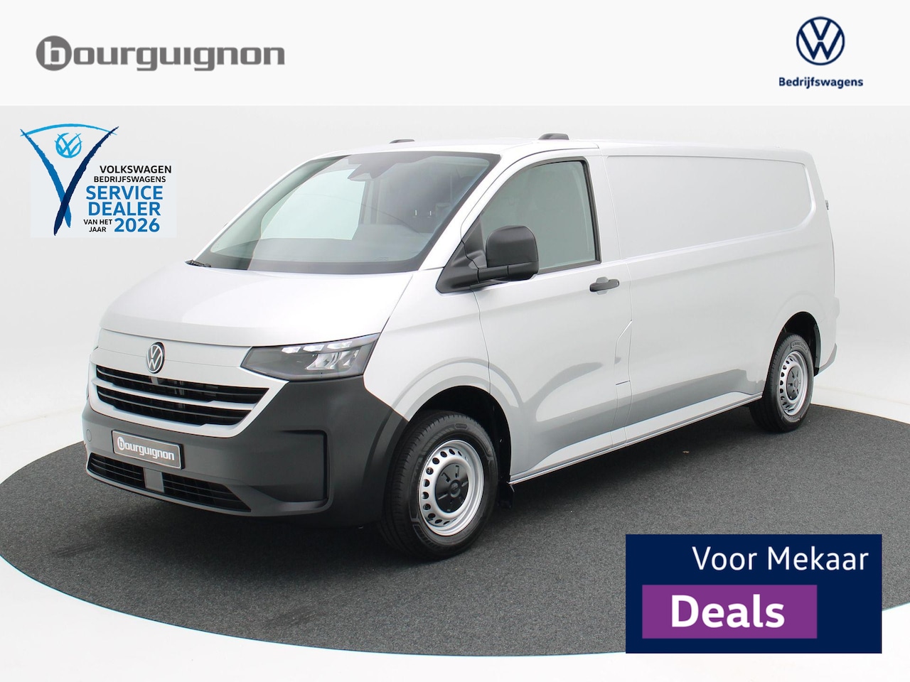 Volkswagen e-Transporter - Bedrijfswagens L2 64kWh 218 pk | Trekhaak | Achterdeuren | Bijrijdersbank | Zilver Metalli - AutoWereld.nl