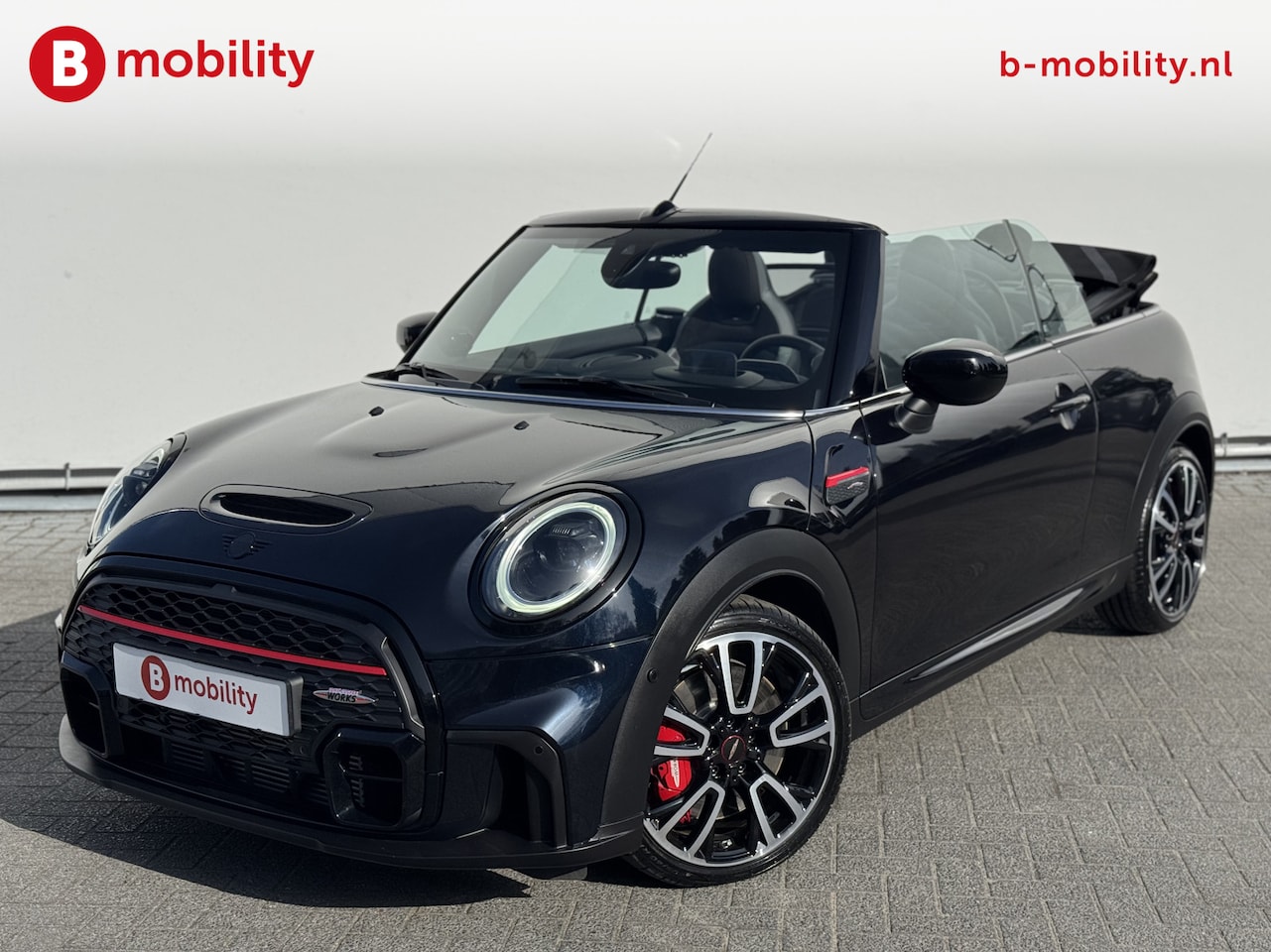 MINI Cabrio - 2.0 John Cooper Works JCW Pack Automaat Head-Up Display | Adaptive Cruise Control | Achter - AutoWereld.nl