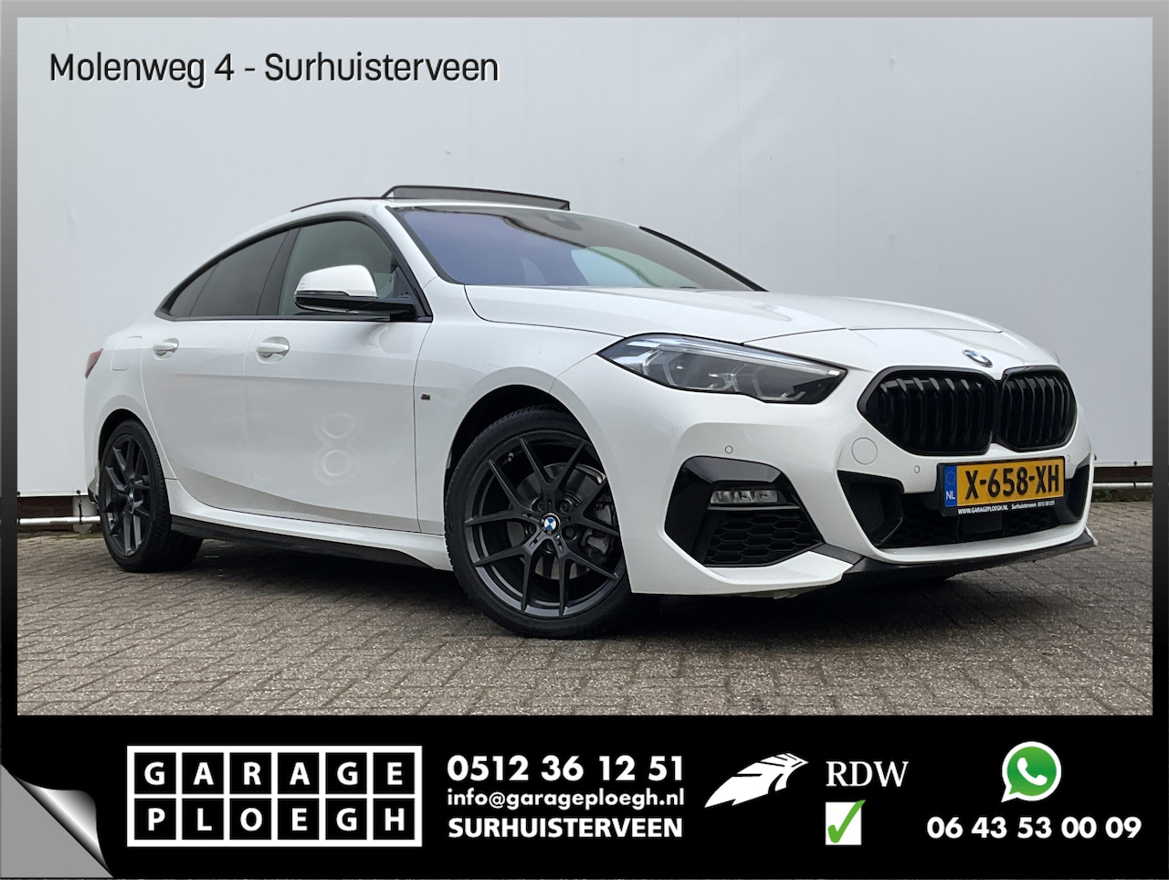 BMW 2-serie Gran Coupé - 218i M Sport Edition Pano.dak HUD Stoelverw. Carplay Alpinweiß DAB LED - AutoWereld.nl