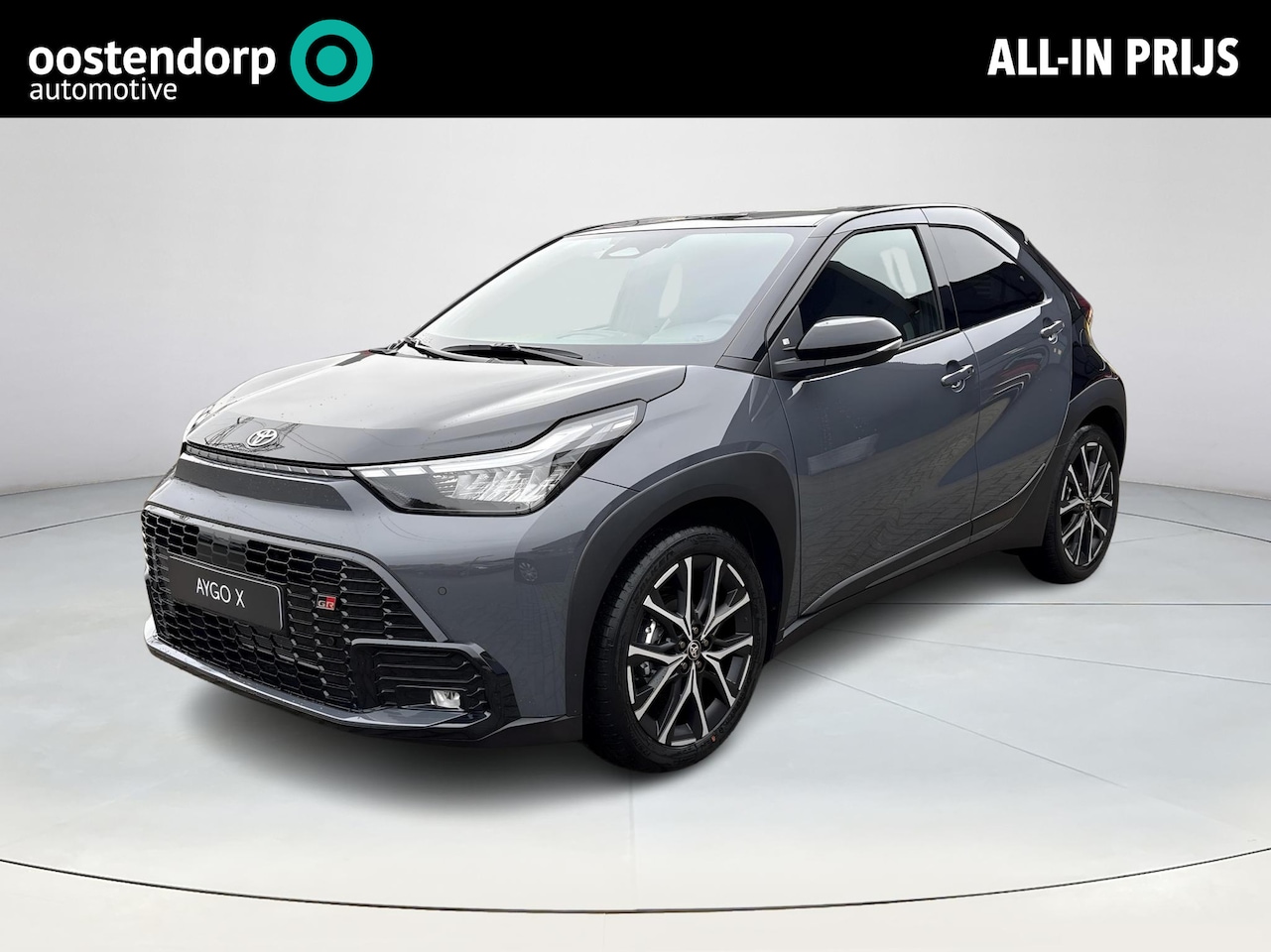 Toyota Aygo X - Hybrid 115 GR Sport **STORM GREY/ NIEUWE AUTO/ DIRECT LEVERBAAR** - AutoWereld.nl
